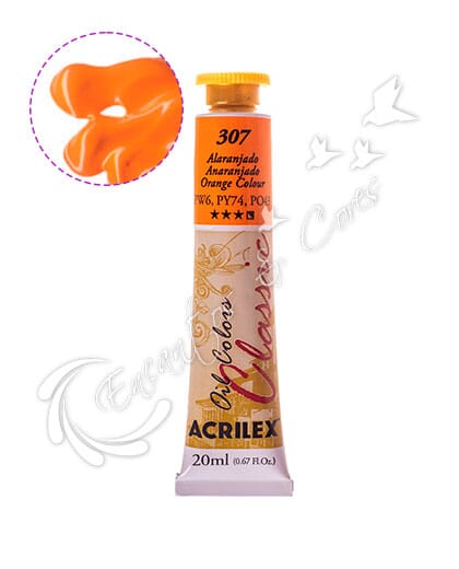 TINTA ÓLEO ACRILEX ALARANJADO 307 20ML