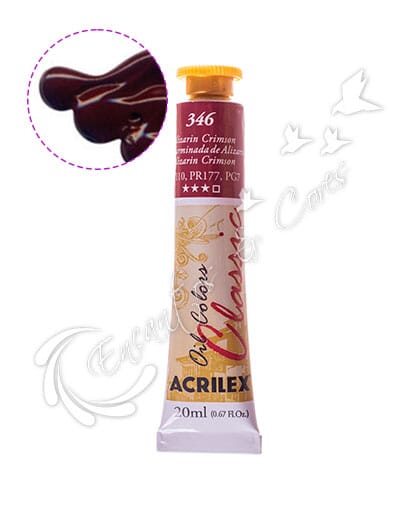 TINTA ÓLEO ACRILEX ALIZARIN CRIMSON 346 20ML