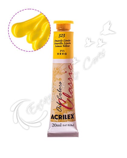 TINTA ÓLEO ACRILEX AMARELO LIMÃO 323 20ML