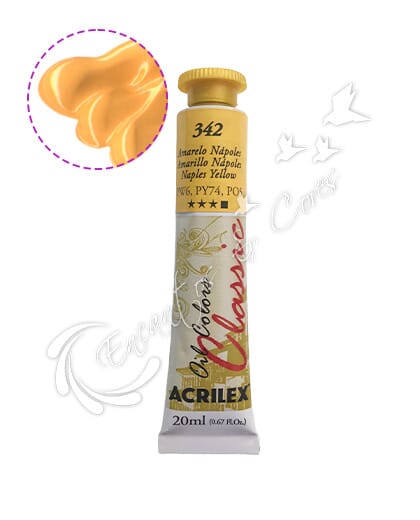 TINTA ÓLEO ACRILEX AMARELO NÁPOLES 342 20ML