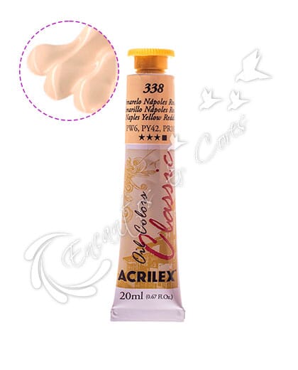 TINTA ÓLEO ACRILEX AMARELO NÁPOLES ROSADO 338 20ML