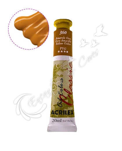 TINTA ÓLEO ACRILEX AMARELO OCRE 360 20ML