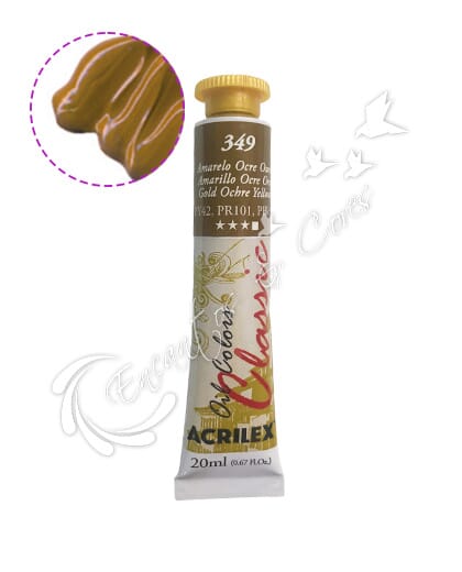 TINTA ÓLEO ACRILEX AMARELO OCRE OURO 349 20ML