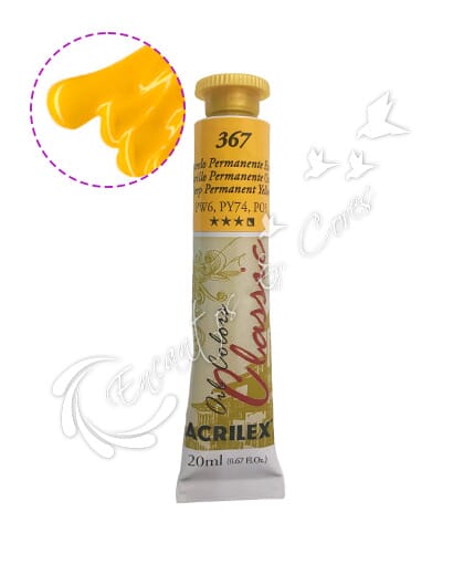TINTA OLEO ACRILEX AMARELO PERMANENTE ESCURO 367 20ML