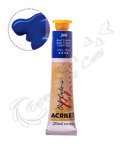 TINTA ÓLEO ACRILEX AZUL COBALTO 308 20ML
