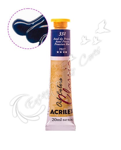 TINTA ÓLEO ACRILEX AZUL DA PRÚSSIA 331 20ML