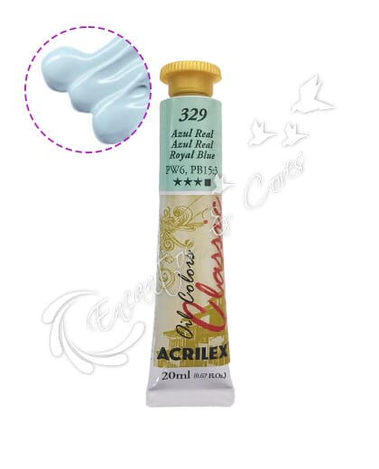 TINTA ÓLEO ACRILEX AZUL REAL 329 20ML