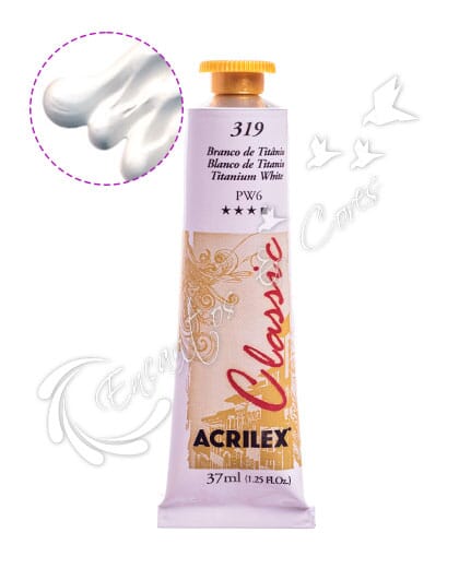 TINTA ÓLEO ACRILEX BRANCO DE TITÂNIO 319 37 ML