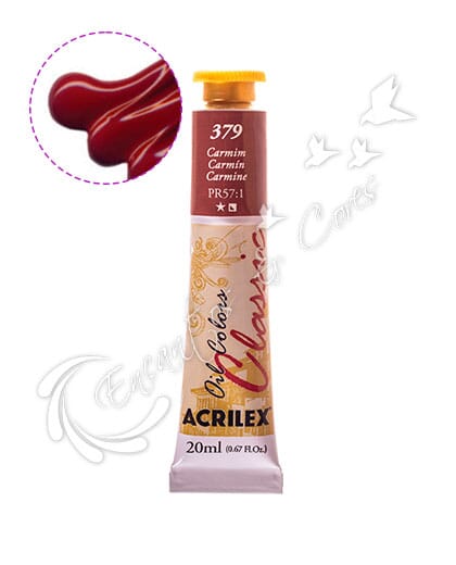 TINTA ÓLEO ACRILEX CARMIM 379 20 ML