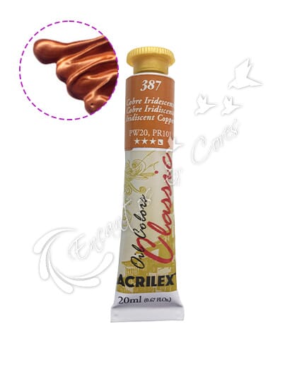 TINTA ÓLEO ACRILEX COBRE IRIDESCENTE 387 20 ML