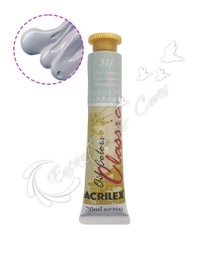 TINTA ÓLEO ACRILEX GRIS NEUTRO 311 20 ML