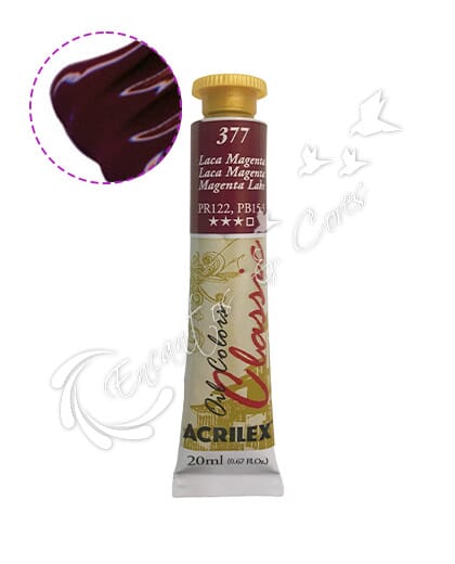 TINTA ÓLEO ACRILEX LACA MAGENTA 377 20 ML