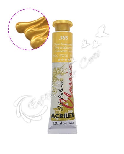 TINTA ÓLEO ACRILEX OURO IRIDESCENTE 385 20 ML