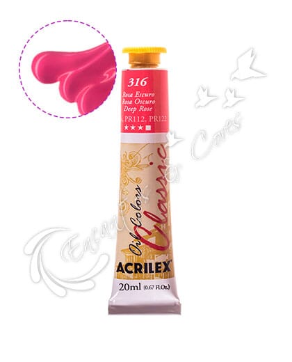 TINTA ÓLEO ACRILEX ROSA ESCURO 316 20 ML