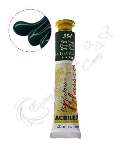 TINTA ÓLEO ACRILEX TERRA VERDE 354 20 ML