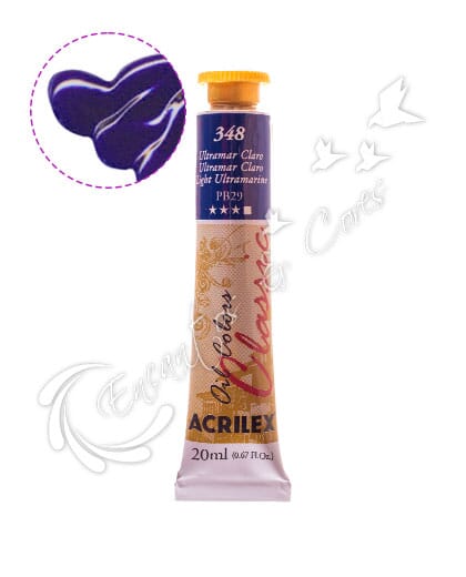 TINTA ÓLEO ACRILEX ULTRAMAR CLARO 348 20 ML