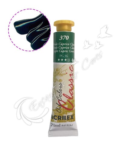 TINTA ÓLEO ACRILEX VERDE CÚPRICO CLARO 370 20 ML