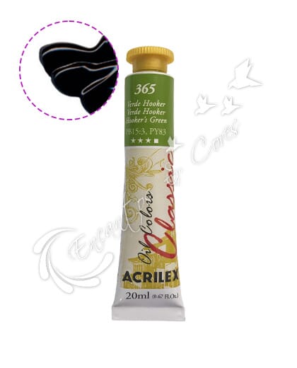 TINTA ÓLEO ACRILEX VERDE DE HOOKER 365 20 ML