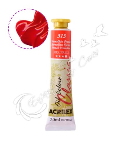 TINTA ÓLEO ACRILEX VERMELHÃO FRANCÊS 313 20 ML