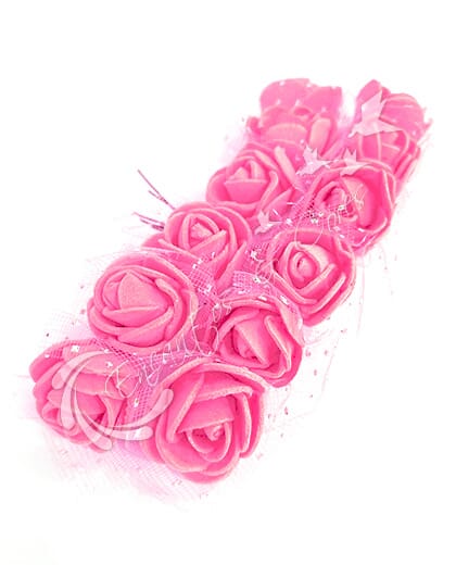 FLOR MINI ROSA DE EVA BUQUE COR ROSA