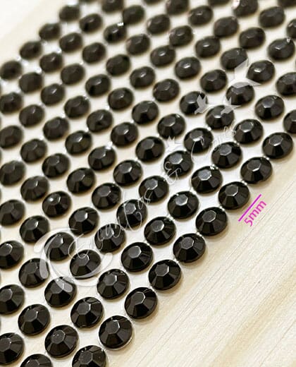 CARTELA ADESIVA DE STRASS PRETO CARTELA ADESIVA DE STRASS PRETO