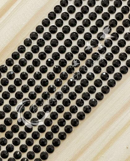 CARTELA ADESIVA DE STRASS PRETO preview 2