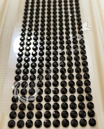 CARTELA ADESIVA DE STRASS PRETO preview 3