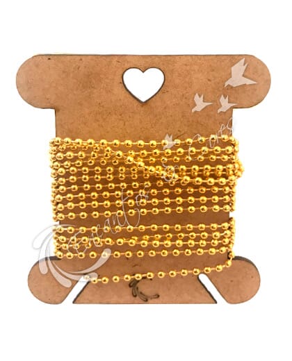 CORRENTE DE BOLINHA ALJOFRE DOURADO