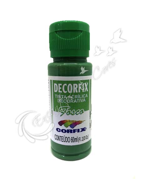 TINTA ACRÍLICA FOSCA DECORFIX VERDE SECO COR 368 60 ML TINTA ACRÍLICA FOSCA DECORFIX VERDE SECO COR 368 60 ML
