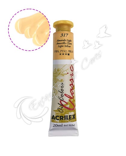 TINTA ÓLEO ACRILEX AMARELO LIGHT 317 20ML