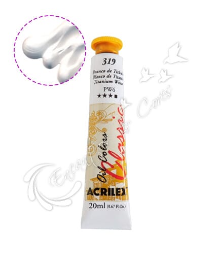 TINTA ÓLEO ACRILEX BRANCO DE TITÂNIO 319 20 ML