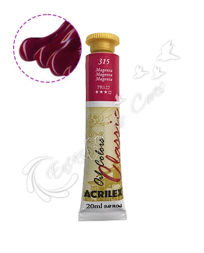 TINTA ÓLEO ACRILEX MAGENTA 315 20 ML