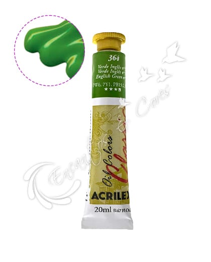 TINTA ÓLEO ACRILEX VERDE INGLÊS 364 20 ML