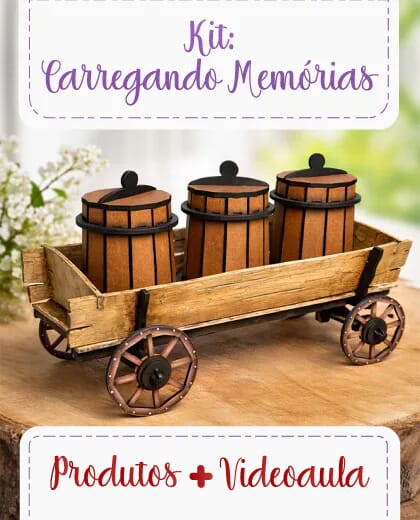 KIT CARREGANDO MEMÓRIAS CARROÇA EM MDF