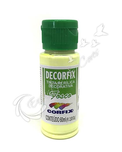 TINTA ACRÍLICA FOSCA DECORFIX AMARELO BEBÊ COR 472 60 ML TINTA ACRÍLICA FOSCA DECORFIX AMARELO BEBÊ COR 472 60 ML