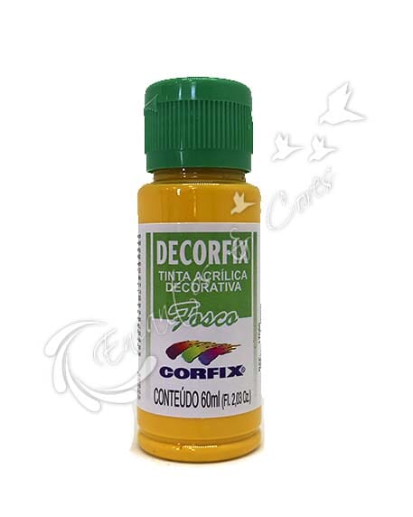 TINTA ACRÍLICA FOSCA DECORFIX AMARELO OURO COR 308 60 ML TINTA ACRÍLICA FOSCA DECORFIX AMARELO OURO COR 308 60 ML