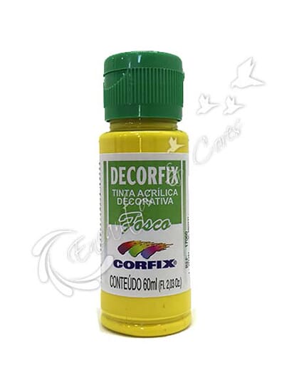 TINTA ACRÍLICA FOSCA DECORFIX AMARELO PRIMÁRIO COR 494 60 ML TINTA ACRÍLICA FOSCA DECORFIX AMARELO PRIMÁRIO COR 494 60 ML