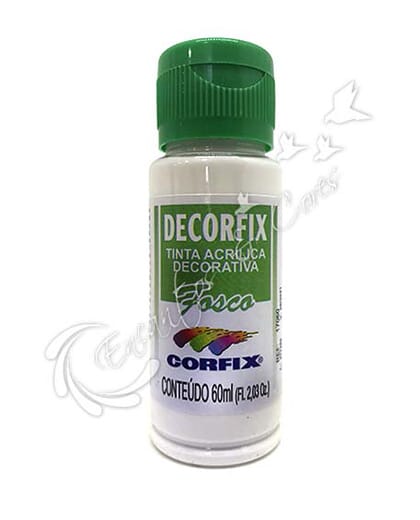 TINTA ACRÍLICA FOSCA DECORFIX BRANCO COR 301 60 ML TINTA ACRÍLICA FOSCA DECORFIX BRANCO COR 301 60 ML