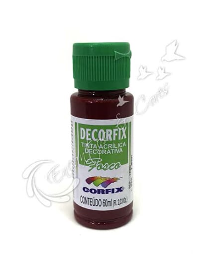 TINTA ACRÍLICA FOSCA DECORFIX BURGUNDY COR 486 60 ML TINTA ACRÍLICA FOSCA DECORFIX BURGUNDY COR 486 60 ML
