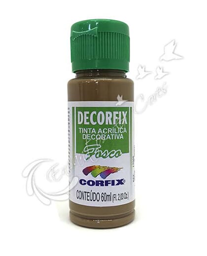 TINTA ACRÍLICA FOSCA DECORFIX CAFÉ COR 424 60 ML TINTA ACRÍLICA FOSCA DECORFIX CAFÉ COR 424 60 ML