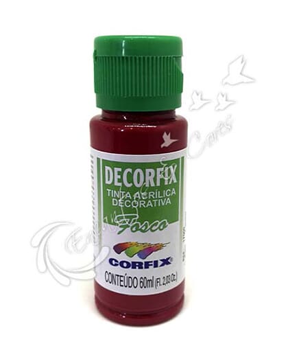 TINTA ACRÍLICA FOSCA DECORFIX CEREJA COR 420 60 ML TINTA ACRÍLICA FOSCA DECORFIX CEREJA COR 420 60 ML