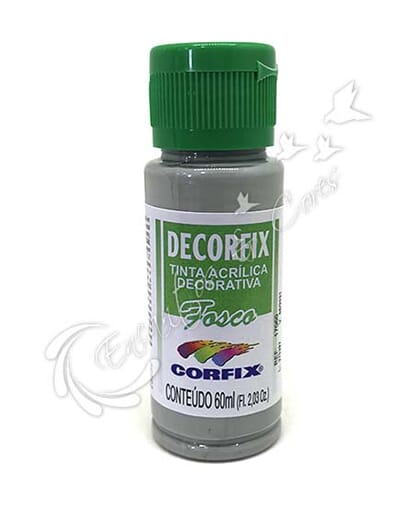 TINTA ACRÍLICA FOSCA DECORFIX CINZA COR 468 60 ML TINTA ACRÍLICA FOSCA DECORFIX CINZA COR 468 60 ML