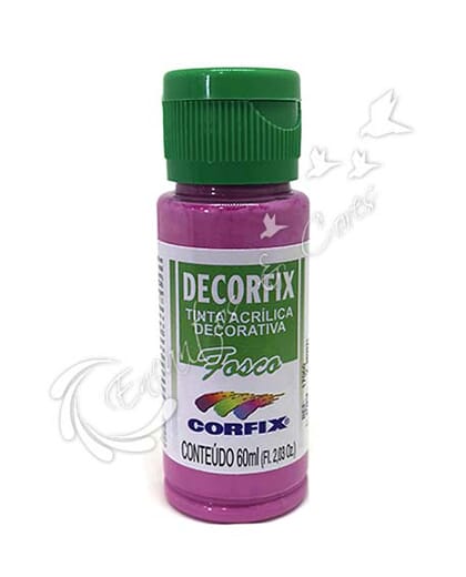 TINTA ACRÍLICA FOSCA DECORFIX LACA ROSA COR 355 60 ML TINTA ACRÍLICA FOSCA DECORFIX LACA ROSA COR 355 60 ML