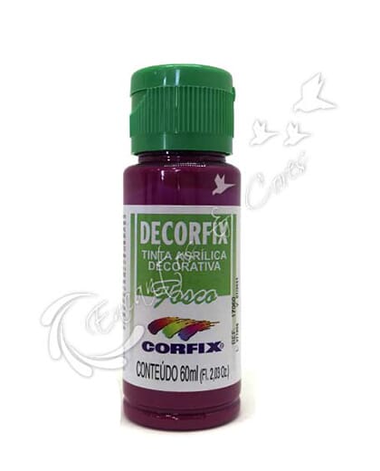 TINTA ACRÍLICA FOSCA DECORFIX MAGENTA PRIMÁRIO COR 489 60 ML TINTA ACRÍLICA FOSCA DECORFIX MAGENTA PRIMÁRIO COR 489 60 ML