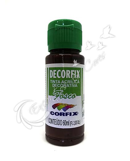 TINTA ACRÍLICA FOSCA DECORFIX MARROM COR 319 60 ML TINTA ACRÍLICA FOSCA DECORFIX MARROM COR 319 60 ML