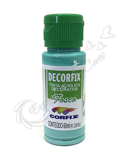 TINTA ACRÍLICA FOSCA DECORFIX VERDE ÁGUA COR 378 60 ML TINTA ACRÍLICA FOSCA DECORFIX VERDE ÁGUA COR 378 60 ML
