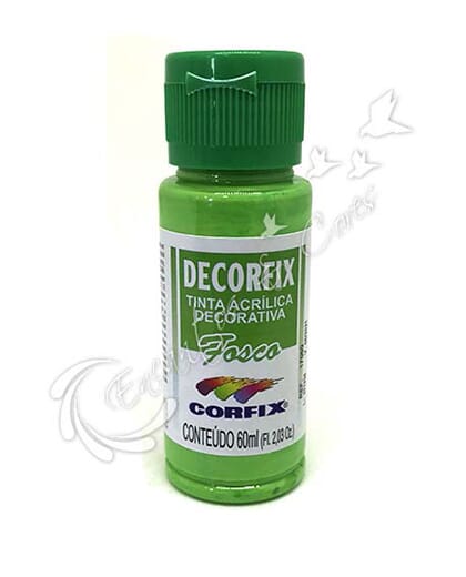 TINTA ACRÍLICA FOSCA DECORFIX VERDE FOLHA COR 334 60 ML TINTA ACRÍLICA FOSCA DECORFIX VERDE FOLHA COR 334 60 ML