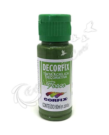 TINTA ACRÍLICA FOSCA DECORFIX VERDE GRAMA COR 379 60 ML TINTA ACRÍLICA FOSCA DECORFIX VERDE GRAMA COR 379 60 ML
