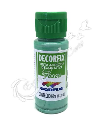 TINTA ACRÍLICA FOSCA DECORFIX VERDE TURQUESA COR 457 60 ML TINTA ACRÍLICA FOSCA DECORFIX VERDE TURQUESA COR 457 60 ML