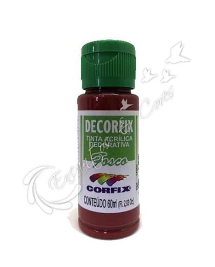 TINTA ACRÍLICA FOSCA DECORFIX VERMELHO COUNTRY COR 488 60 ML TINTA ACRÍLICA FOSCA DECORFIX VERMELHO COUNTRY COR 488 60 ML